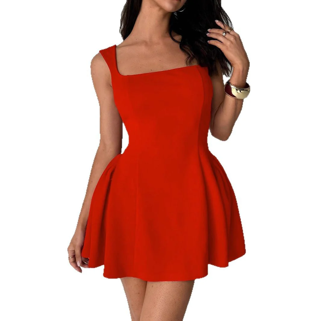Damen A-Linien Kleid mit Quadratischem Ausschnitt und Schwingendem Rock Heidi-Mode - Image 5