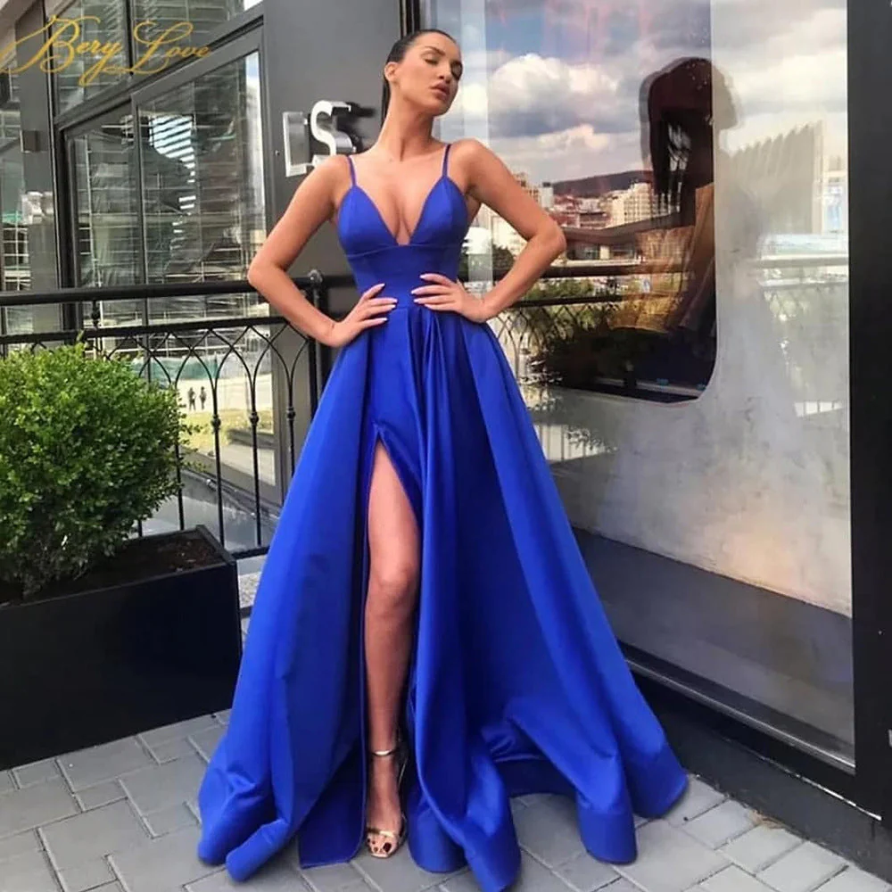 Damen Abendkleid mit Aufregendem Beinschlitz und Elegantem V-Ausschnitt Heidi-Mode - Image 2