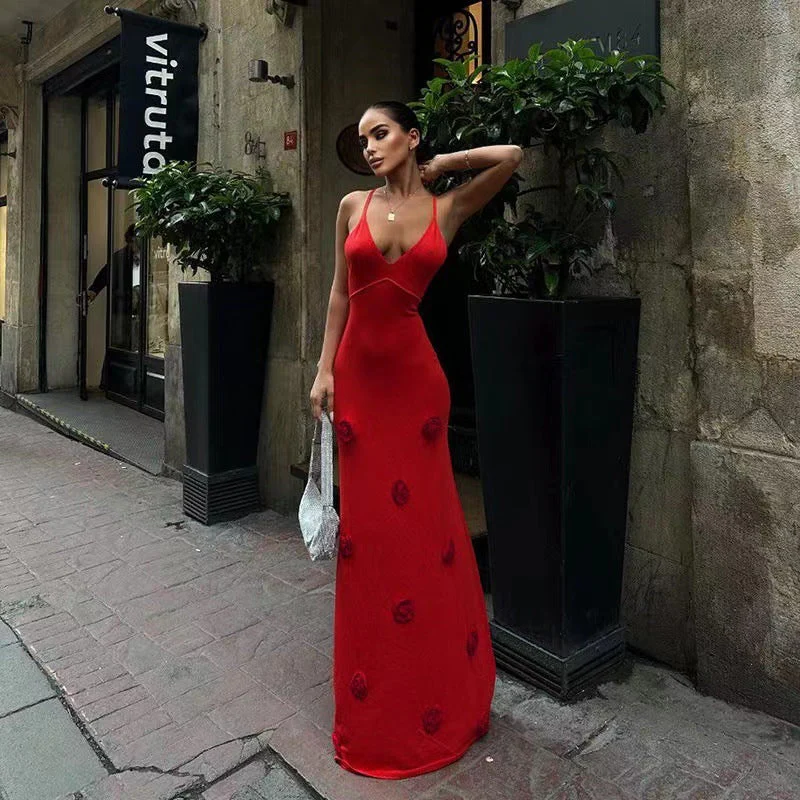 Damen Abendkleid mit Dekorativen Blumenapplikationen Heidi-Mode - Image 4