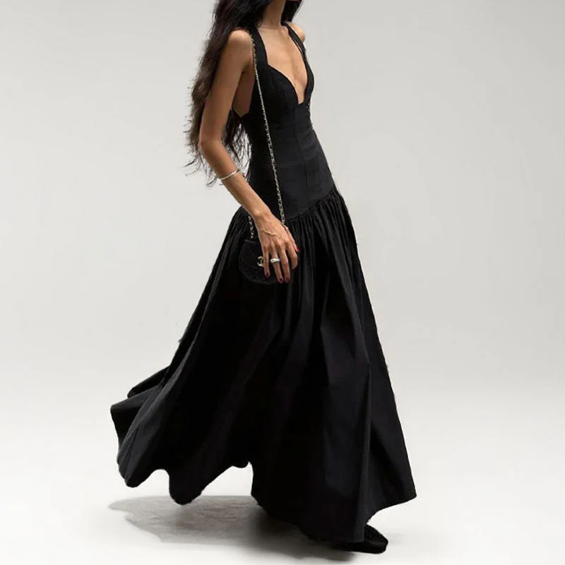 Damen Abendkleid mit Elegantem V-Ausschnitt und Aufwendigem Rock Heidi-Mode - Image 2