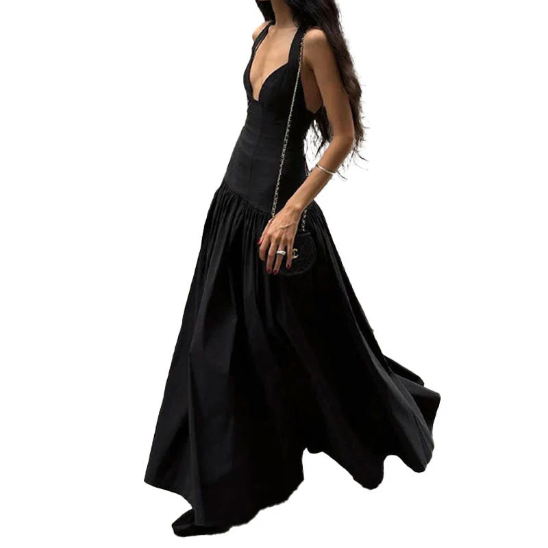 Damen Abendkleid mit Elegantem V-Ausschnitt und Aufwendigem Rock Heidi-Mode - Image 5