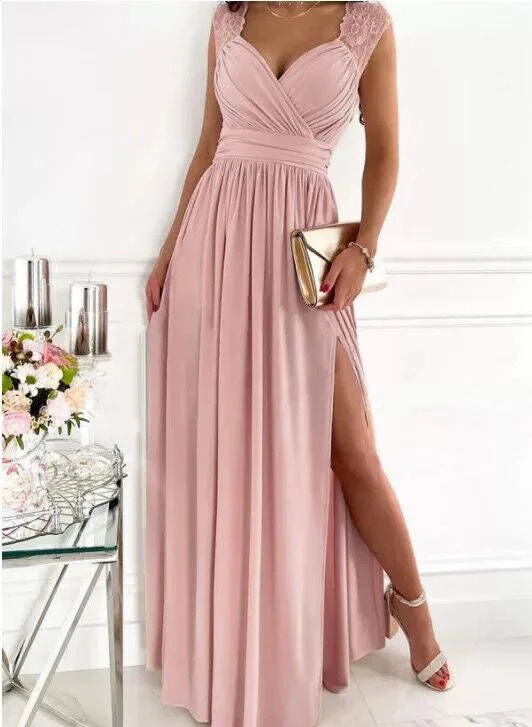 Damen Abendkleid mit Elegantem V-Ausschnitt und Rüschendetails Heidi-Mode - Image 3