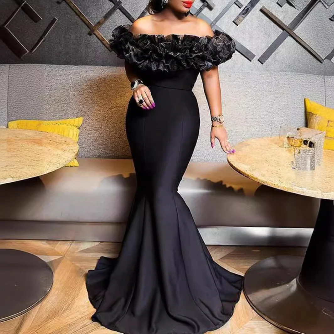 Damen Abendkleid mit voluminösem Rüschensaum Heidi-Mode - Image 2
