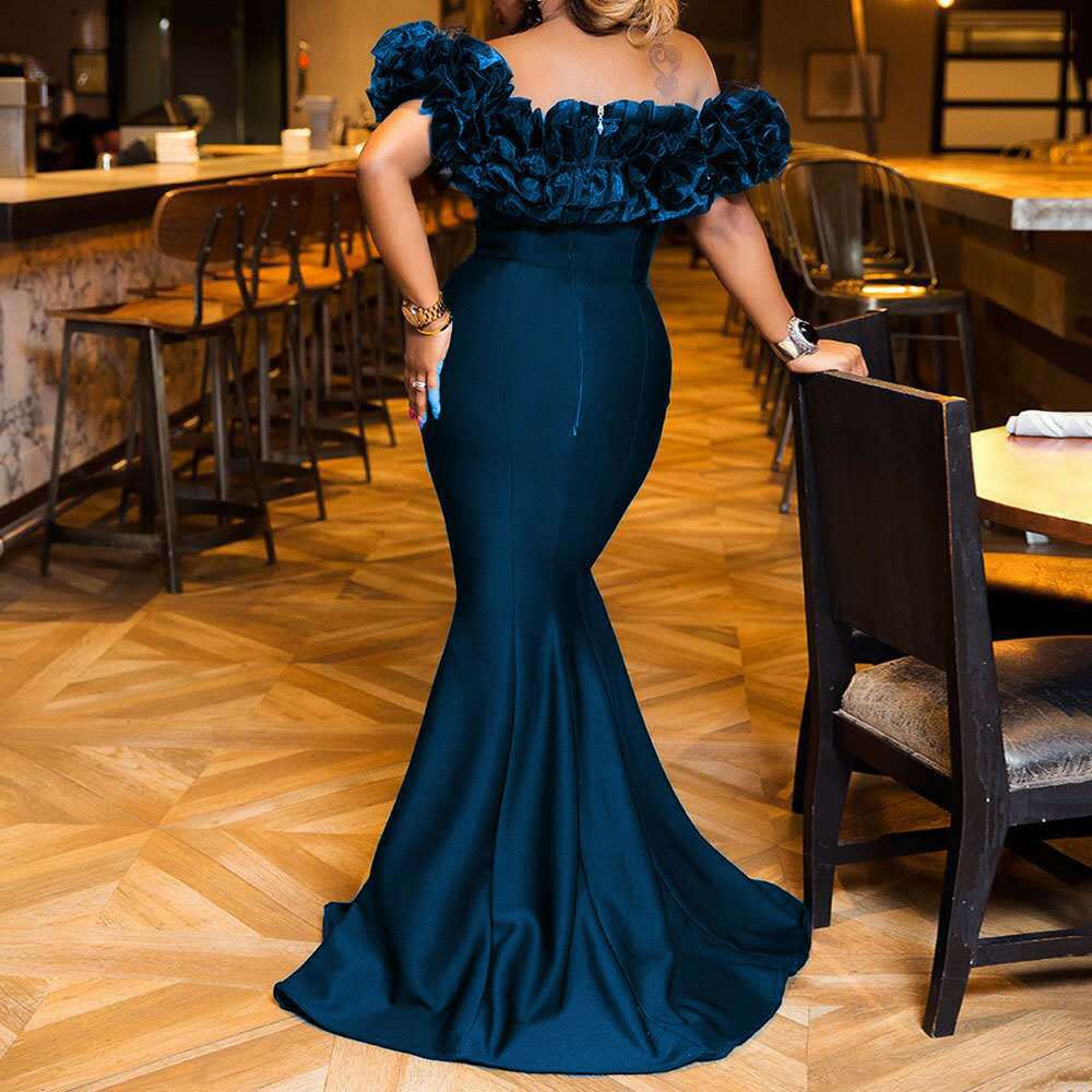 Damen Abendkleid mit voluminösem Rüschensaum Heidi-Mode - Image 4
