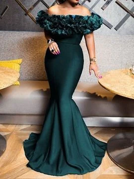 Damen Abendkleid mit voluminösem Rüschensaum Heidi-Mode - Image 6