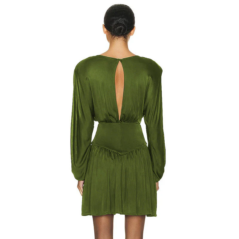 Damen Abendkleid mit Weitem Ärmeldesign und Schmeichelndem Schnitt Heidi-Mode - Image 4