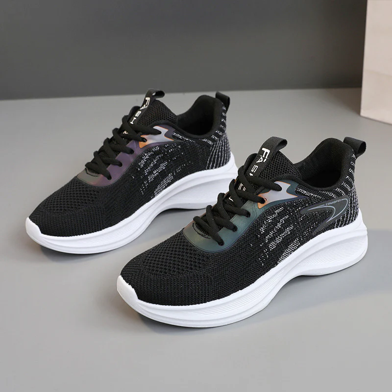 Damen Alltags sneakers mit atmungsaktiver Mesh-Oberfläche und dämpfender Sohle Heidi Mode - Image 6