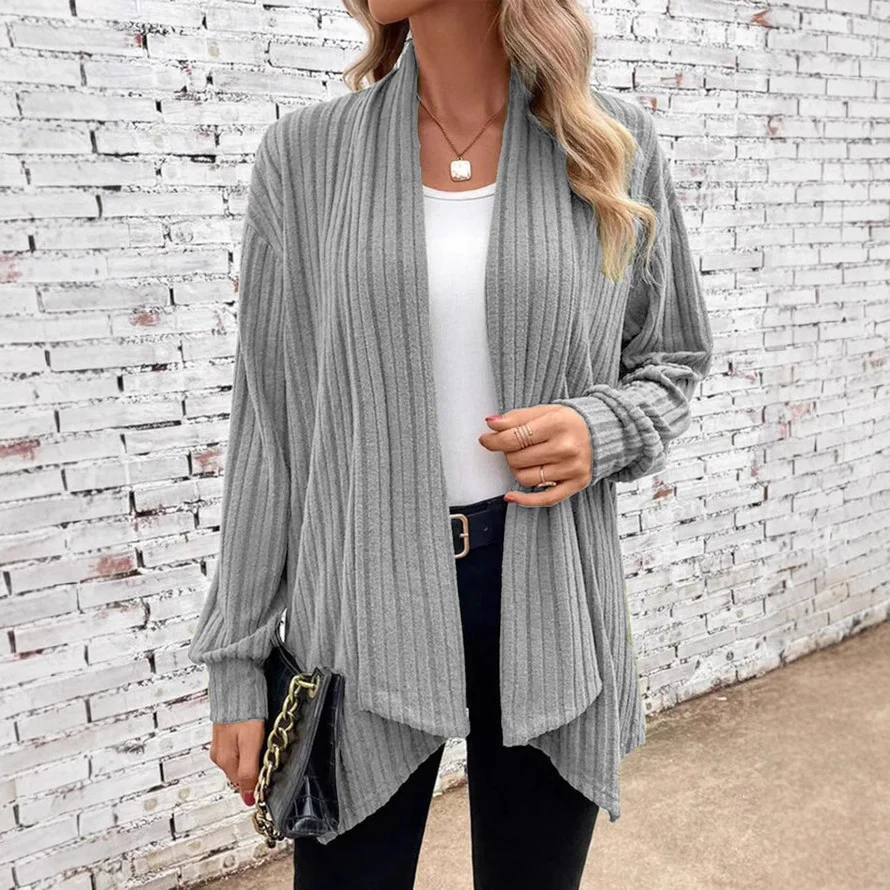 Damen angesagte Strickjacke mit strukturiertem Design und offenem Schnitt Heidi-Mode - Image 4