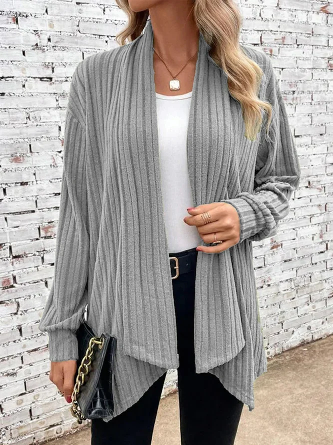 Damen angesagte Strickjacke mit strukturiertem Design und offenem Schnitt Heidi-Mode - Image 8