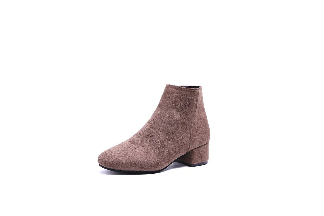 Damen Ankle-Boots mit Modernem, Minimalistischem Design und Komfortablem Blockabsatz Heidi-Mode - Image 6