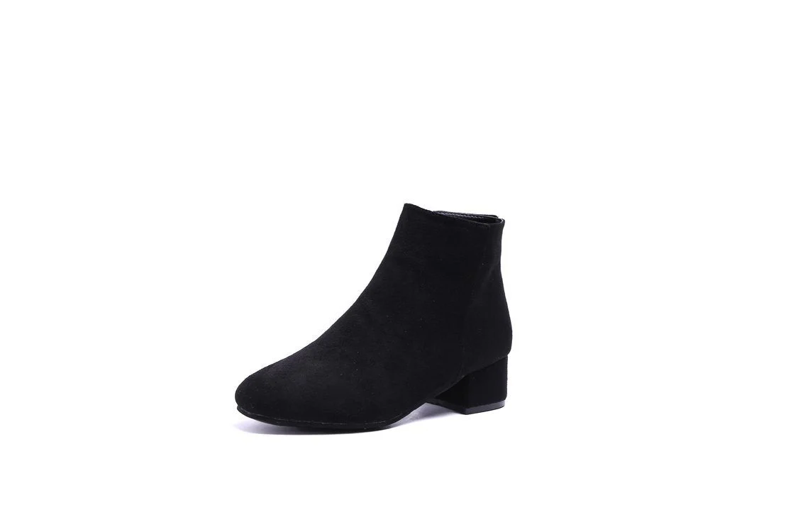 Damen Ankle-Boots mit Modernem, Minimalistischem Design und Komfortablem Blockabsatz Heidi-Mode - Image 7