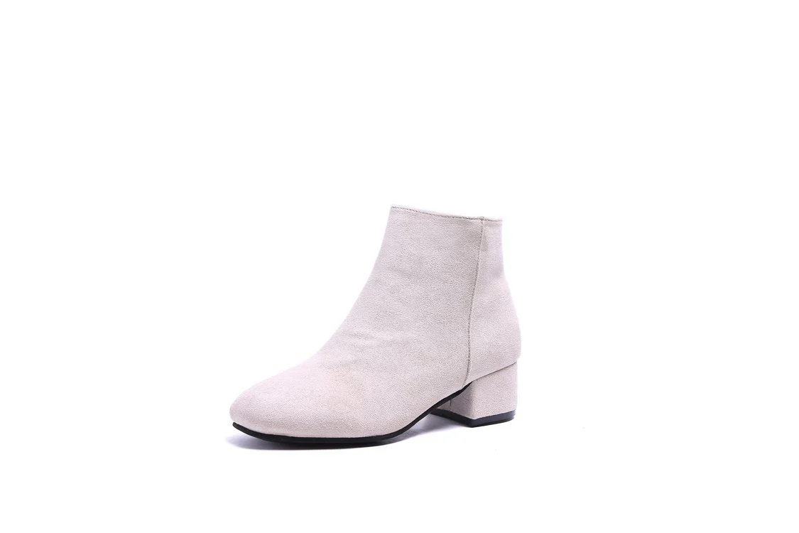 Damen Ankle-Boots mit Modernem, Minimalistischem Design und Komfortablem Blockabsatz Heidi-Mode - Image 8