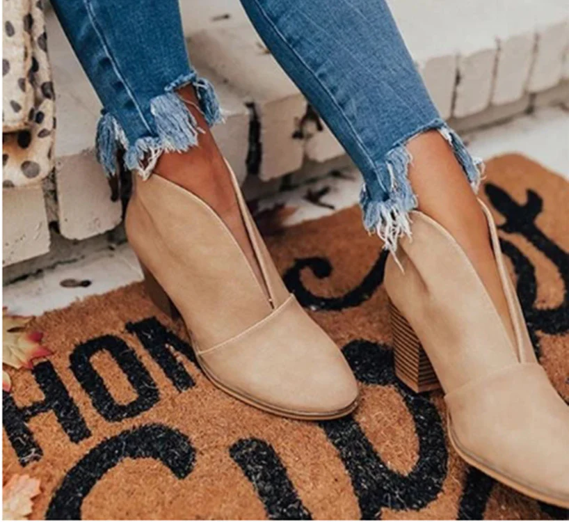 Damen Ankle Boots mit modischem Schnitt und hochwertiger Oberflächenstruktur Heidi Mode - Image 6