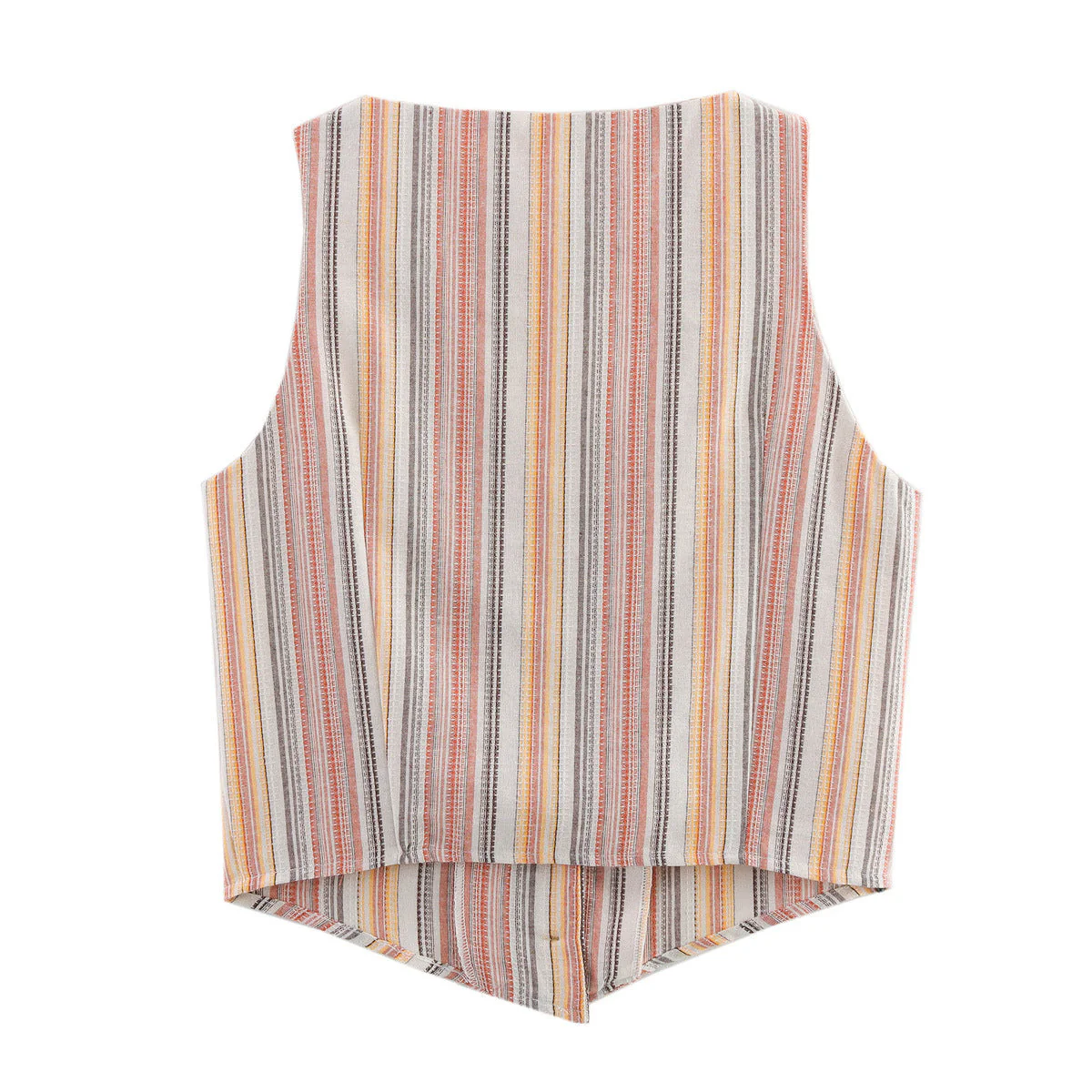 Damen Ärmellose Bluse mit V-Ausschnitt und Stilvollem Streifenmuster Heidi-Mode - Image 2