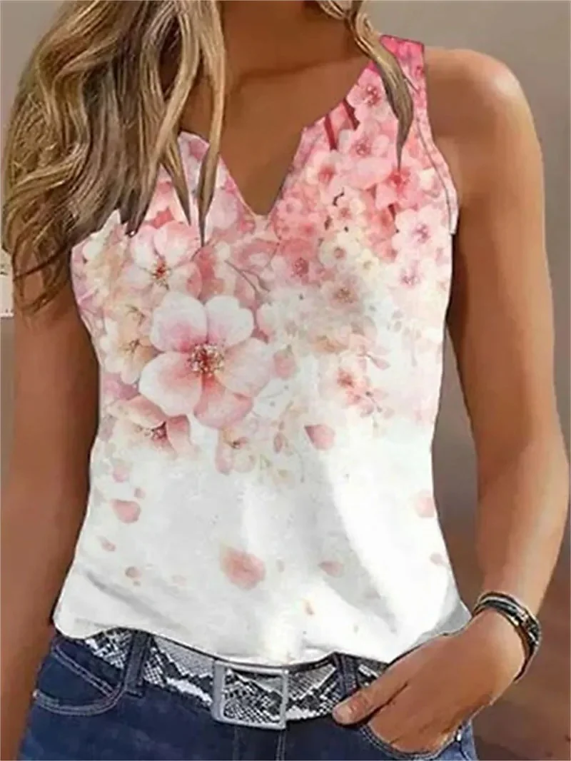 Damen ärmelloses Blusenshirt mit floralem Design Heidi-Mode - Image 5