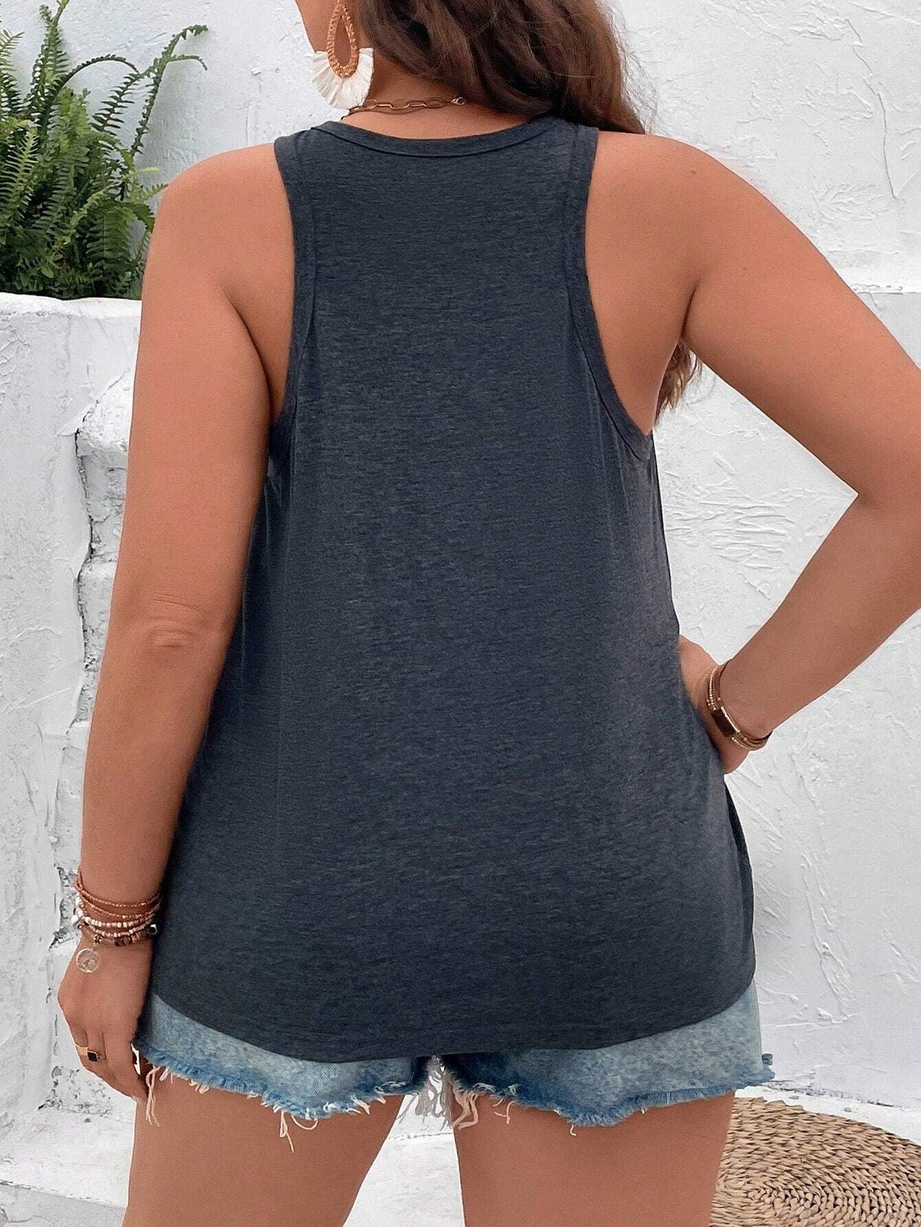 Damen Ärmelloses Freizeitshirt mit Trendigem Grafikdesign Heidi-Mode - Image 12