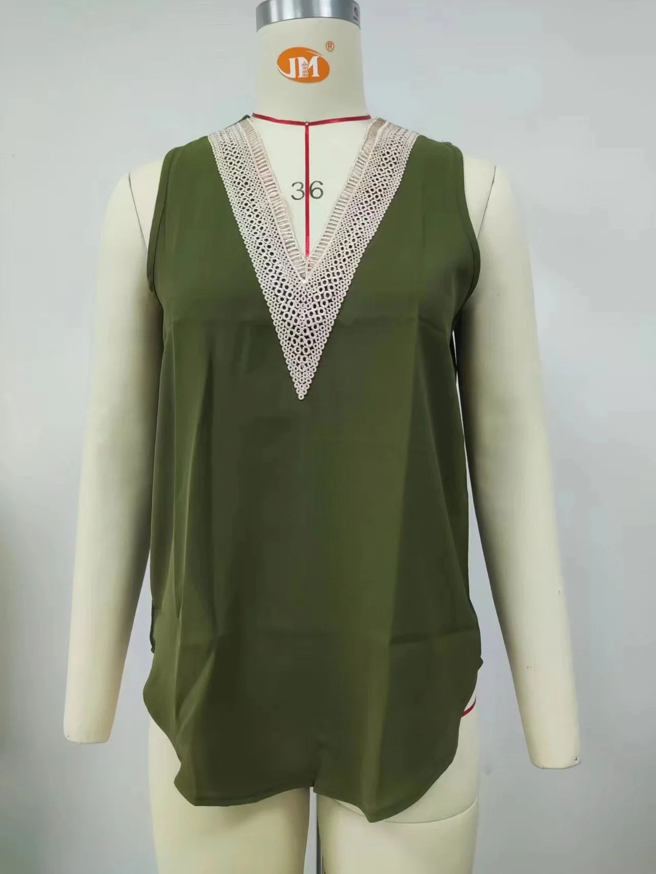 Damen Ärmelloses Oberteil mit Feinem Häkel-Ausschnitt Heidi-Mode - Image 10