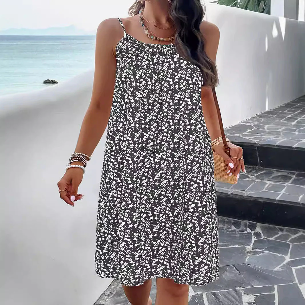 Damen Ärmelloses Sommerkleid mit Elastischem Bund und Floralem Muster Heidi-Mode - Image 2