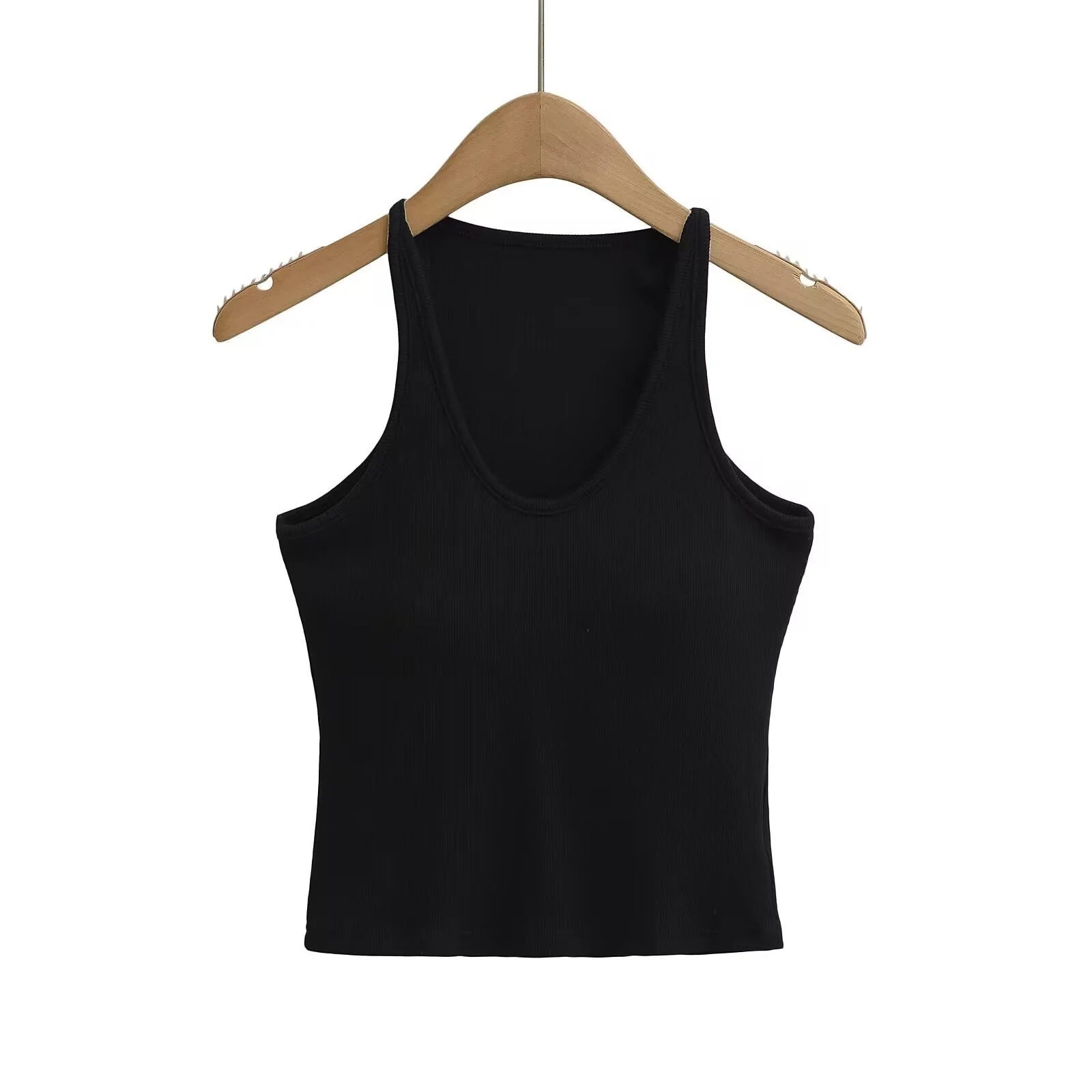 Damen Ärmelloses Sporttop mit Tiefem U-Ausschnitt und Elastischem Material Heidi-Mode - Image 3
