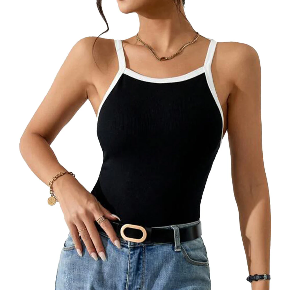 Damen Ärmelloses Top mit Elegantem Kontrastdesign Heidi-Mode - Image 5