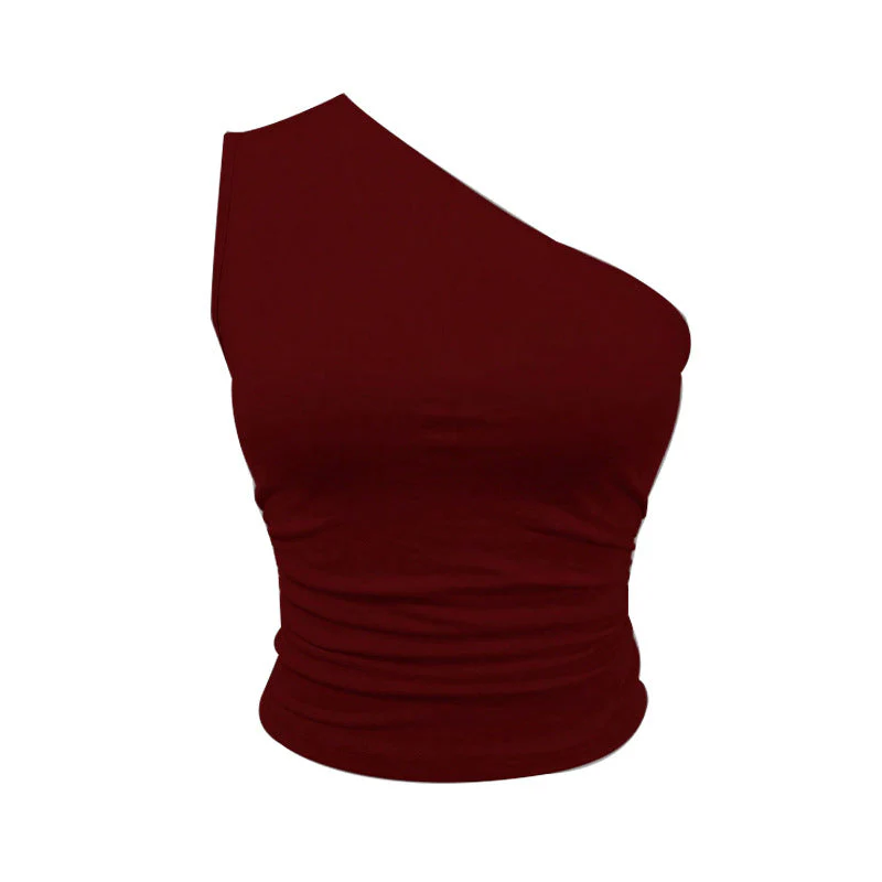 Damen Asymmetrisches Crop-Top mit Figurschmeichelndem Design Heidi-Mode - Image 3