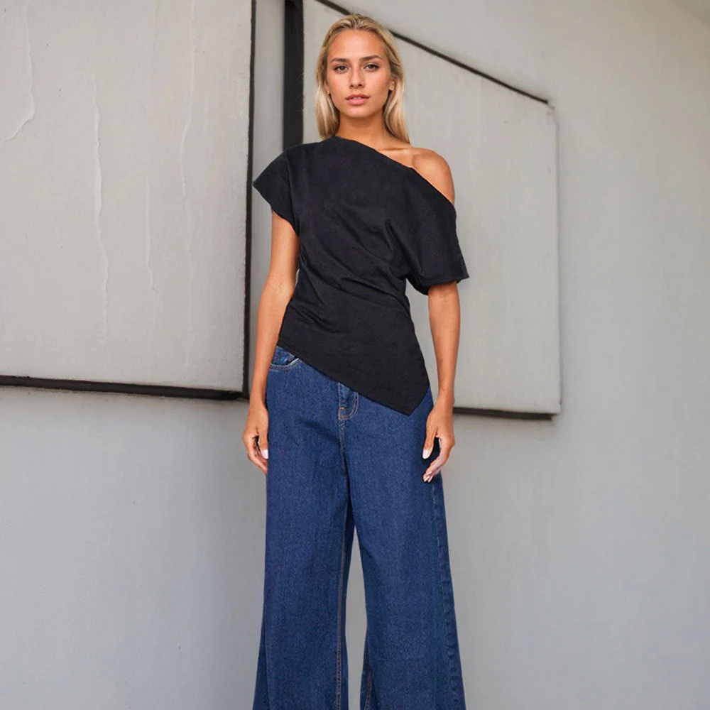 Damen Asymmetrisches Oberteil Heidi-Mode - Image 3