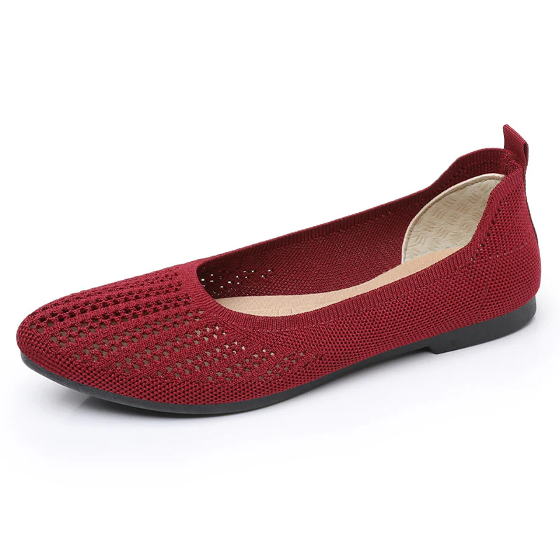 Damen Atmungsaktive Ballerinas mit elastischem Strickdesign Heidi Mode - Image 9