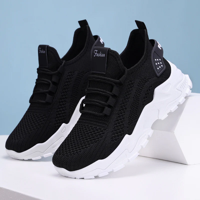 Damen Atmungsaktive Fitness Sneakers mit flexiblem Strickoberteil und rutschfester Sohle Heidi Mode - Image 8