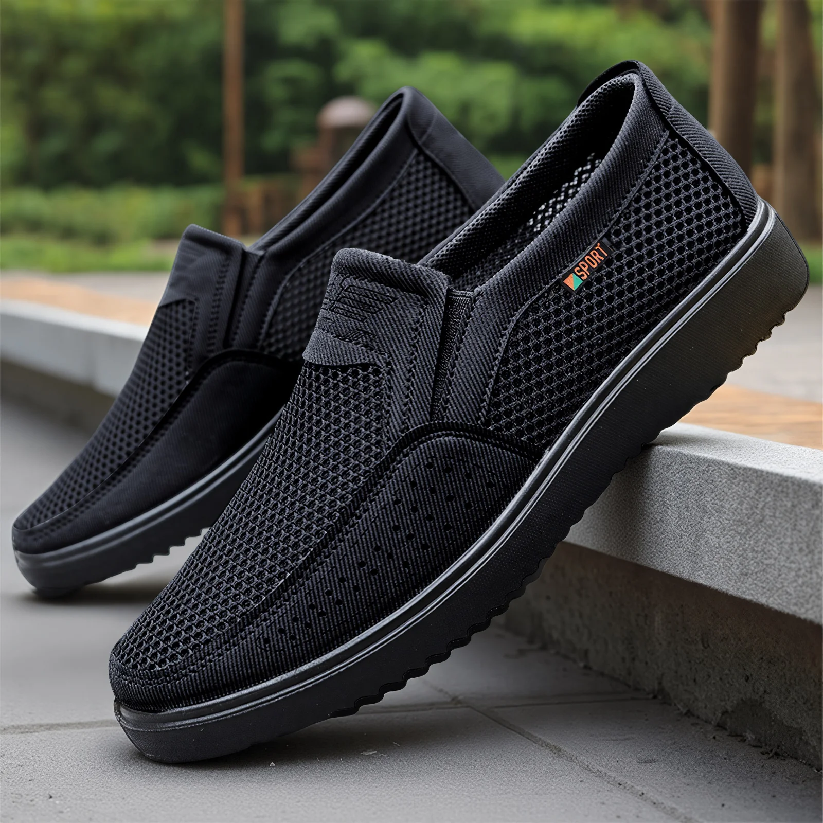 Damen Atmungsaktive Freizeit Slip-On Sneakers mit rutschfester Sohle Heidi Mode - Image 2