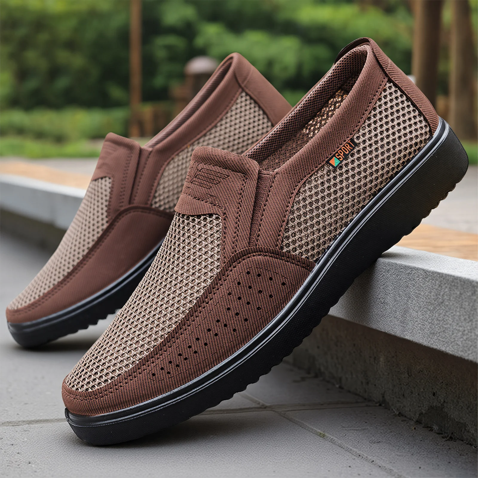 Damen Atmungsaktive Freizeit Slip-On Sneakers mit rutschfester Sohle Heidi Mode - Image 3