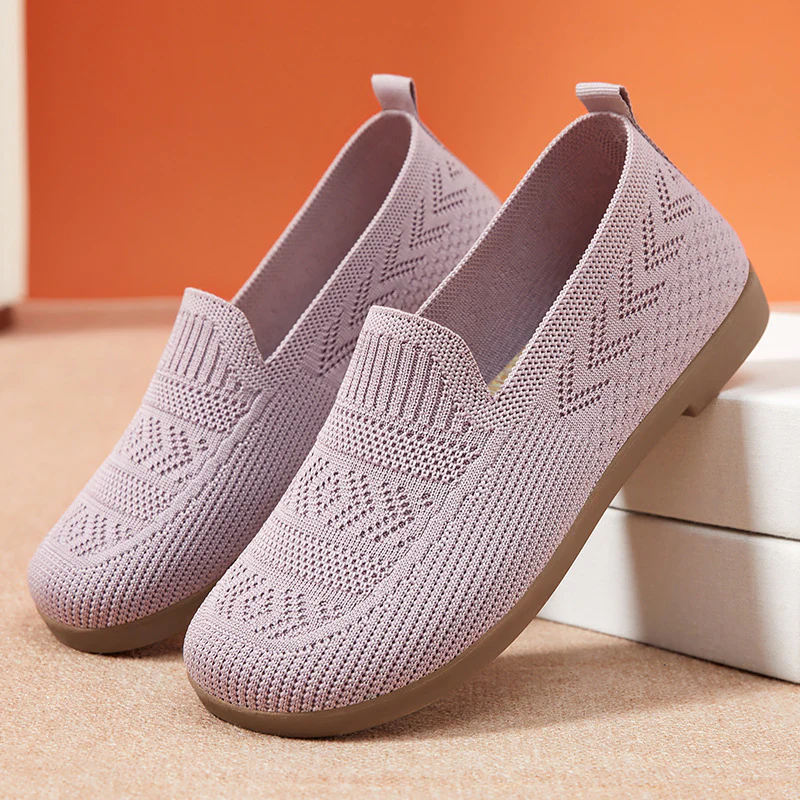 Damen Atmungsaktive Freizeit-Slipper aus flexiblem Strickmaterial Heidi Mode - Image 5