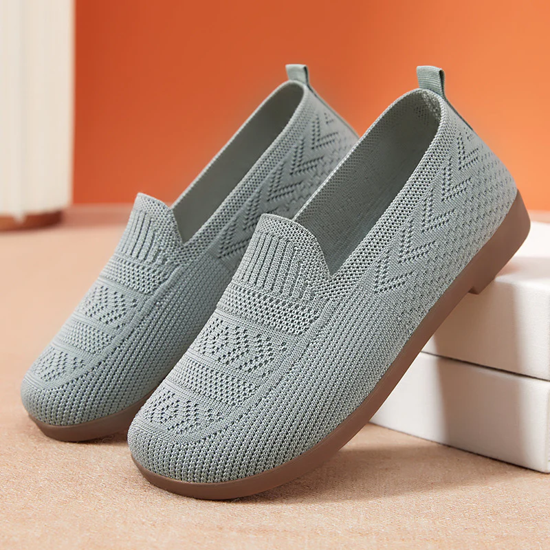 Damen Atmungsaktive Freizeit-Slipper aus flexiblem Strickmaterial Heidi Mode - Image 8