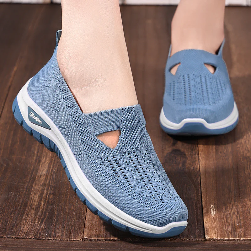 Damen Atmungsaktive Freizeit-Sneaker mit flexiblem Einstieg und rutschfester Sohle Heidi Mode - Image 2