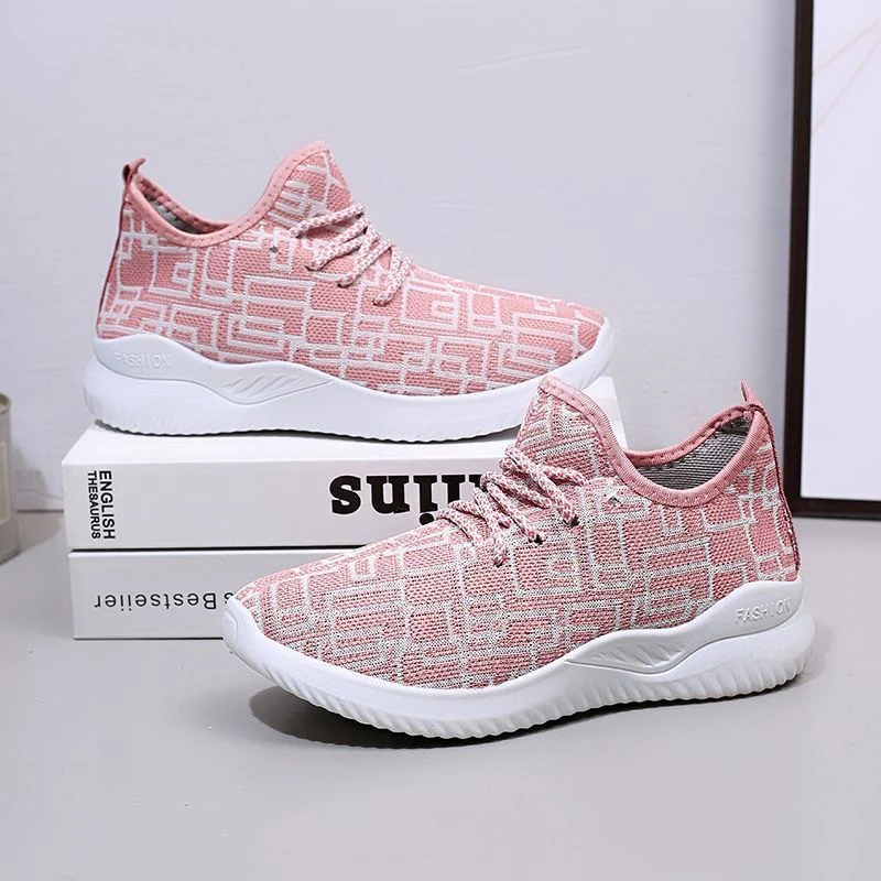 Damen Atmungsaktive Freizeit-Sneaker mit modischem Strickdesign Heidi Mode - Image 6