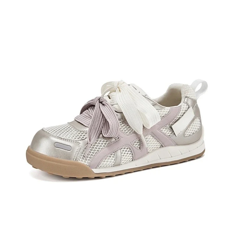 Damen Atmungsaktive Freizeit-Sneaker mit trendigem Mesh-Obermaterial und verspieltem Schnürdesign Heidi Mode - Image 6