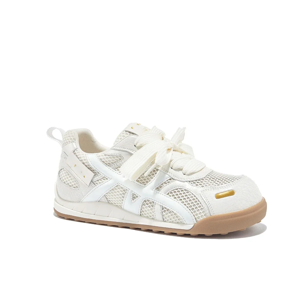 Damen Atmungsaktive Freizeit-Sneaker mit trendigem Mesh-Obermaterial und verspieltem Schnürdesign Heidi Mode - Image 9