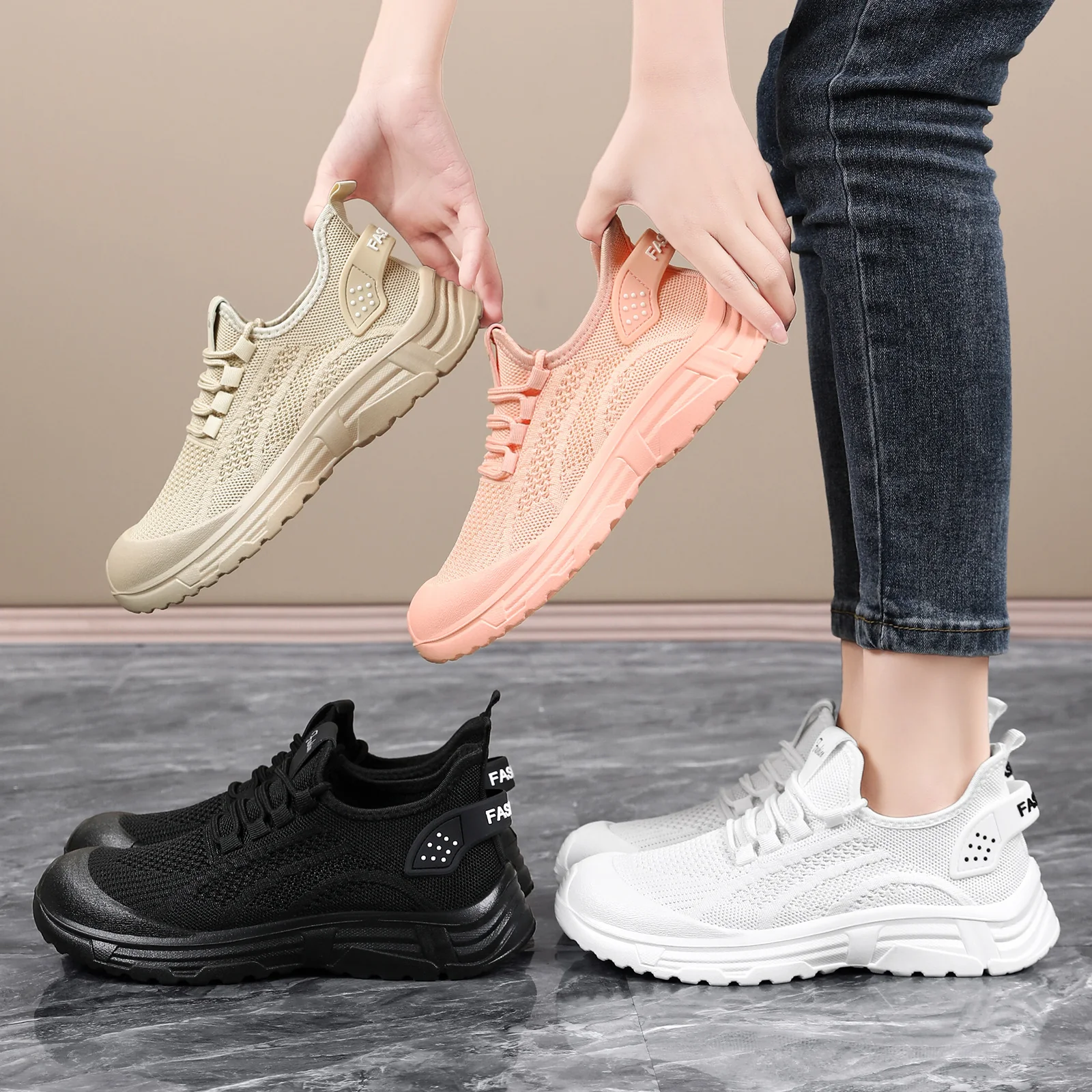 Damen Atmungsaktive Freizeit Sneakers Heidi Mode - Image 4