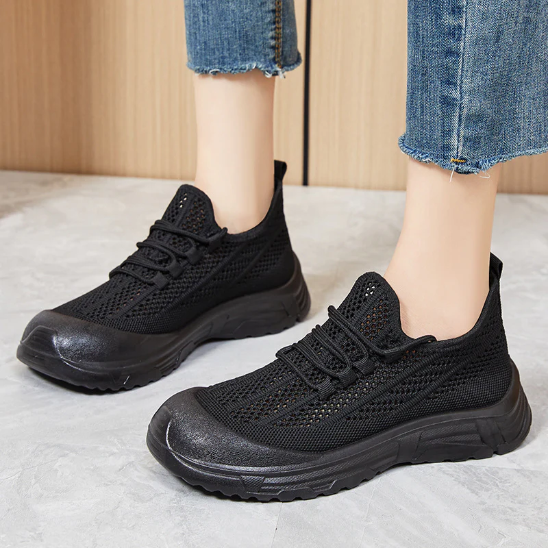 Damen Atmungsaktive Freizeitschuhe mit flexiblem Obermaterial und rutschfester Sohle Heidi Mode - Image 2