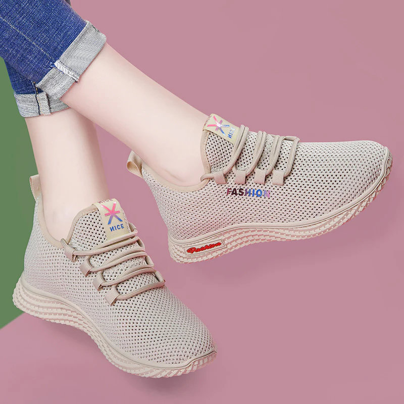 Damen Atmungsaktive Freizeitschuhe mit flexiblem Obermaterial und rutschfester Sohle Heidi Mode