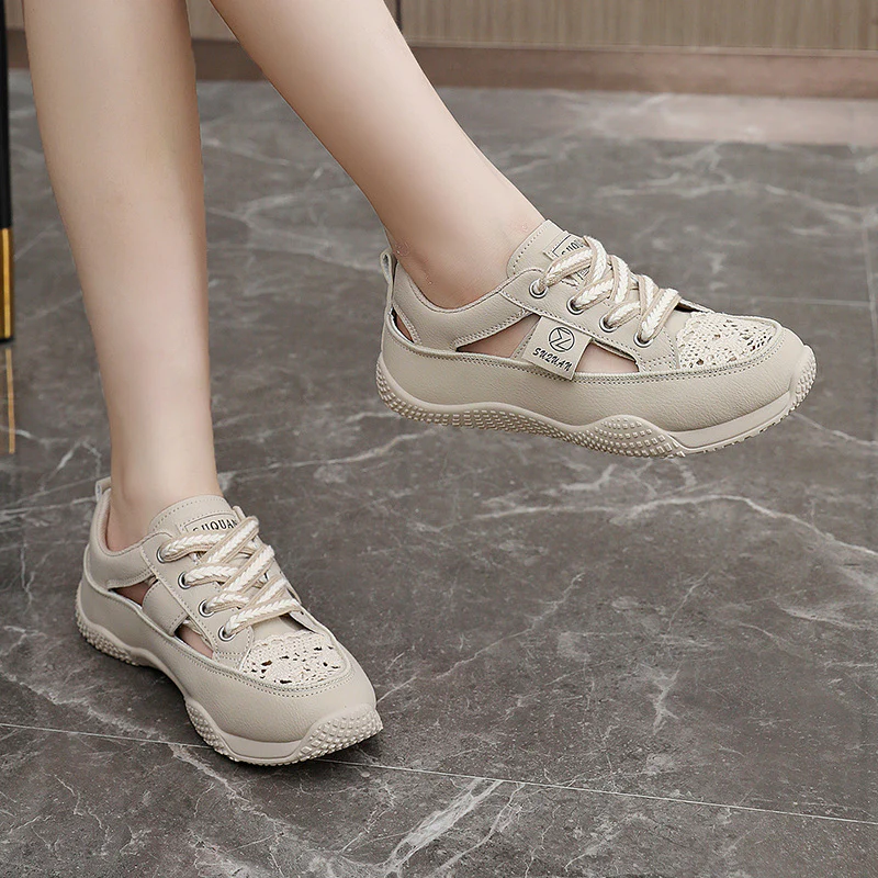 Damen Atmungsaktive Freizeitschuhe mit floralem Netzdesign Heidi Mode - Image 3