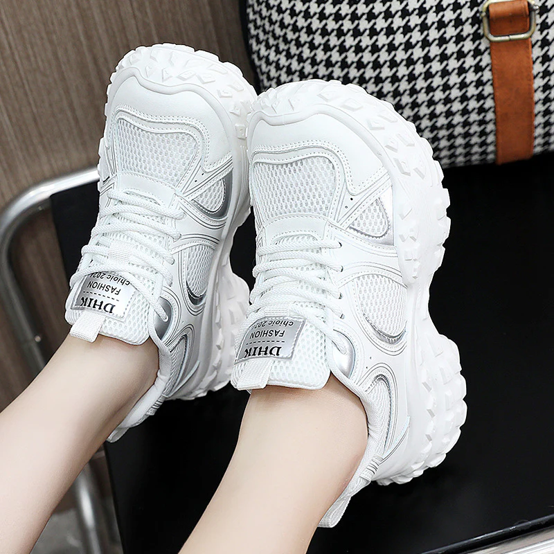 Damen atmungsaktive Freizeitsneaker mit dämpfender Sohle und modernem Laufdesign Heidi Mode - Image 3