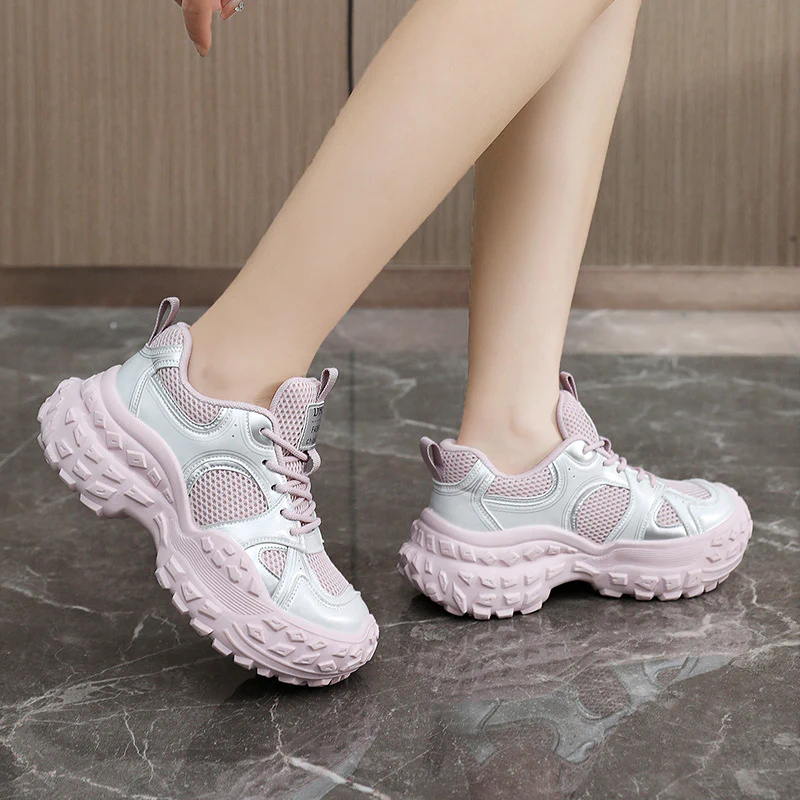 Damen atmungsaktive Freizeitsneaker mit dämpfender Sohle und modernem Laufdesign Heidi Mode - Image 4