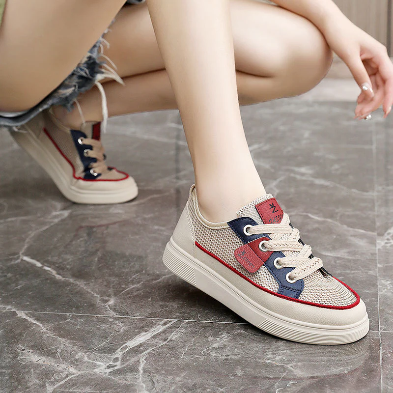 Damen Atmungsaktive Freizeitsneaker mit elastischer Schnürung und rutschfester Sohle Heidi Mode - Image 4