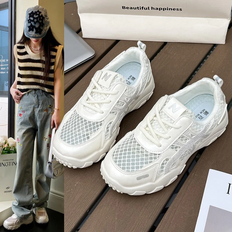 Damen Atmungsaktive Freizeitsneaker mit rutschfester Laufsohle und stabiler Konstruktion Heidi Mode