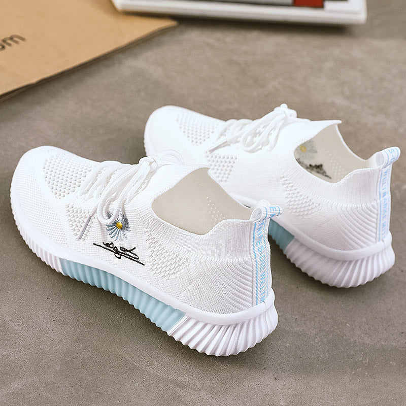 Damen atmungsaktive Freizeitsneaker mit strickartiger Oberflächenstruktur und stabiler Sohle Heidi Mode - Image 4