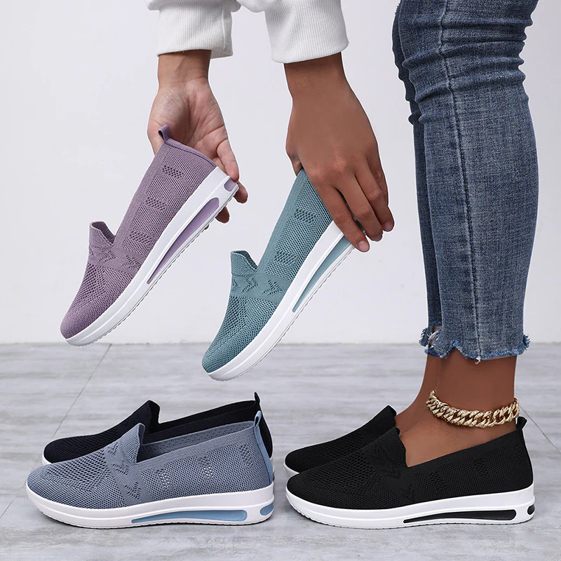Damen atmungsaktive Komfort-Laufschuhe mit flexiblem Obermaterial Heidi Mode - Image 2