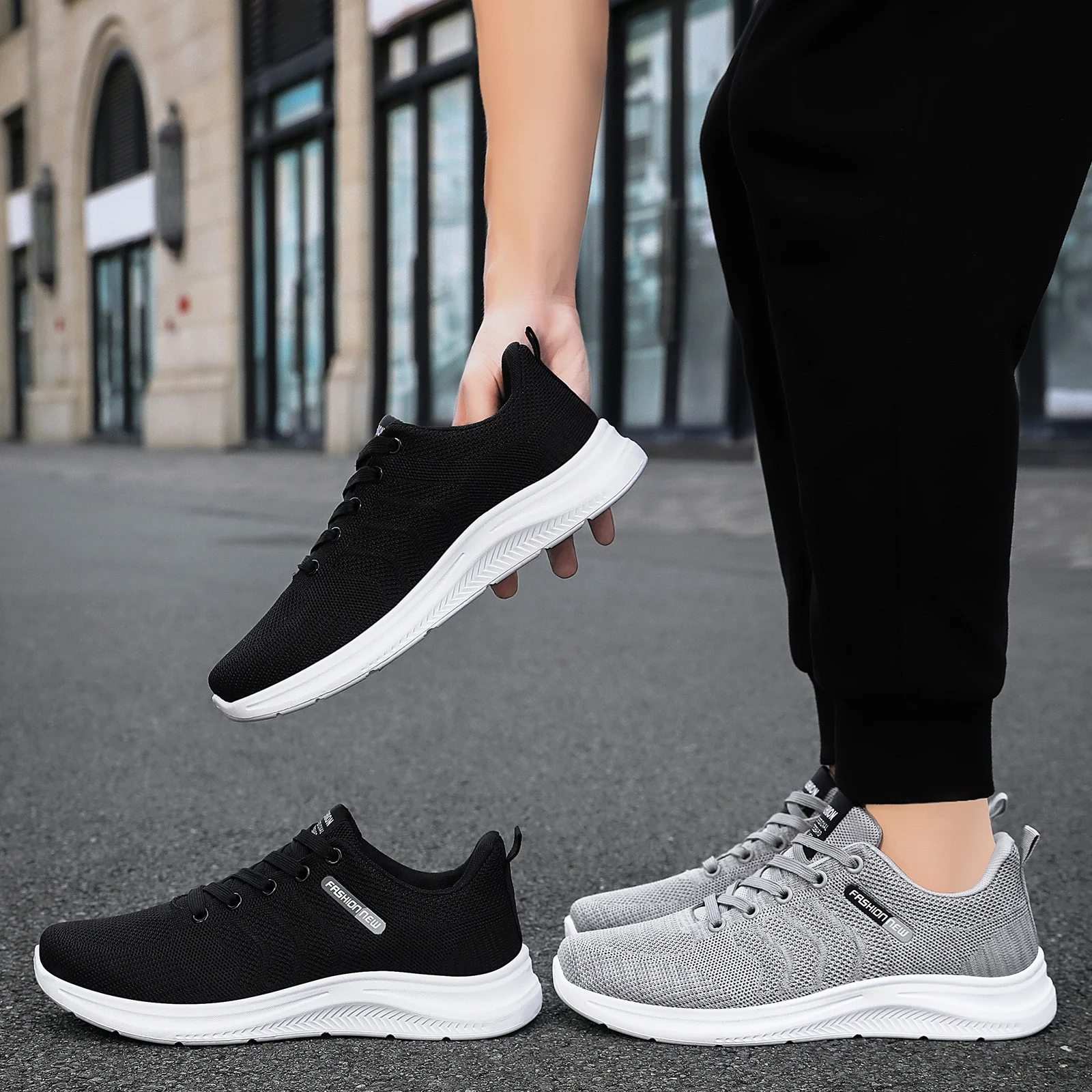 Damen Atmungsaktive Komfort Sneaker mit flexiblem Mesh-Obermaterial Heidi Mode - Image 3