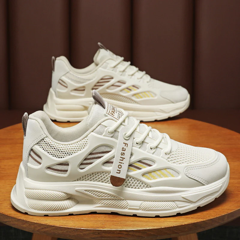 Damen Atmungsaktive Lauf-Sneaker mit dämpfendem Sohlenprofil und modernen Akzenten Heidi Mode - Image 3