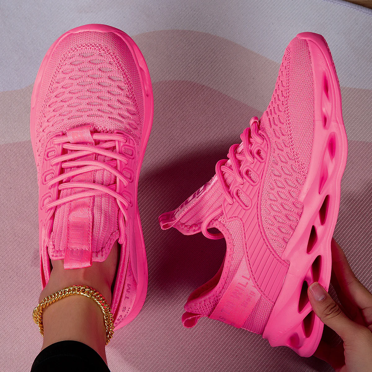 Damen Atmungsaktive Laufschuhe mit elastischem Obermaterial und griffiger Sohle Heidi Mode - Image 8