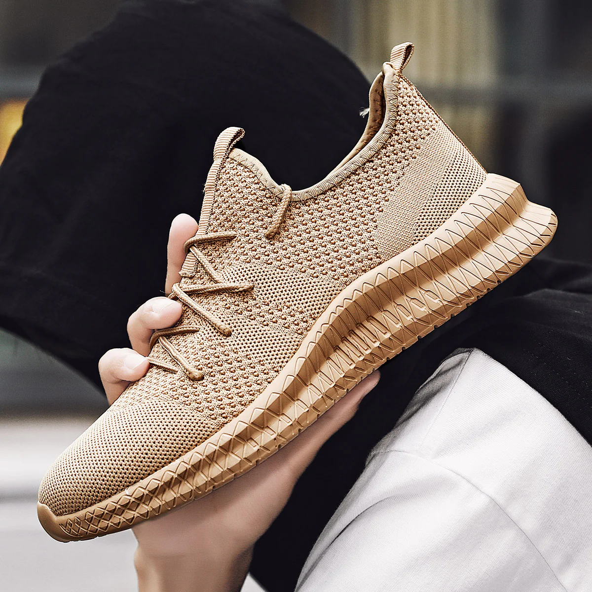 Damen Atmungsaktive Laufsneaker mit flexiblem Strickdesign Heidi Mode - Image 2